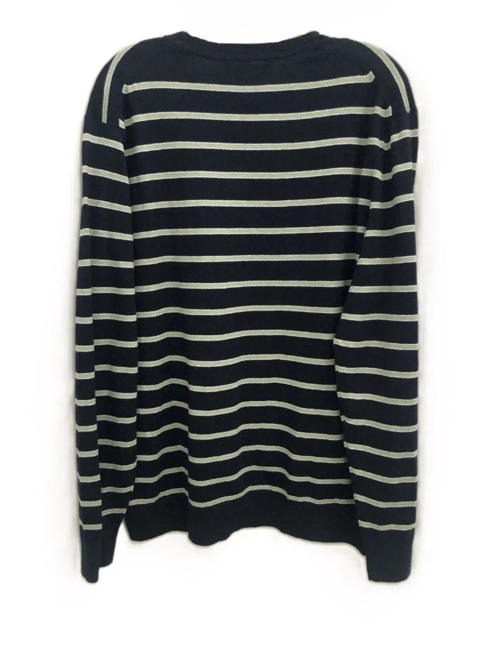 Banana Republic ECO Navy Striped Crew Neck Knit Sweater Top Men's XL NWT